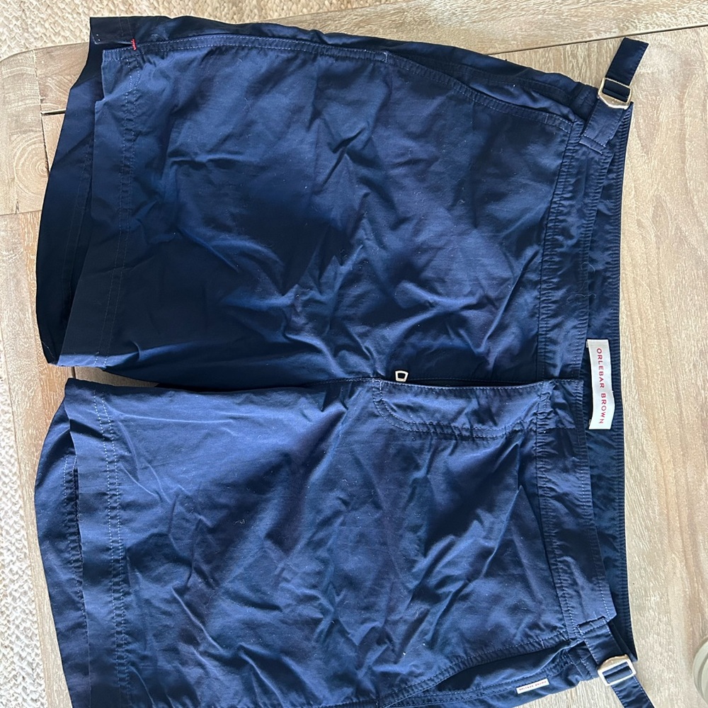 Size 34 Orlebar Brown Navy Blue Swim Trunks